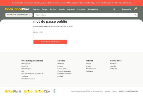 
                            3. J'ai oublié mon mot de passe | Brico