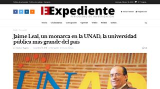 
                            13. Jaime Leal, un monarca en la UNAD, la universidad pública más ...