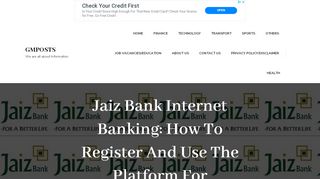 
                            7. Jaiz Bank Internet Banking: How To Register And Use The ...