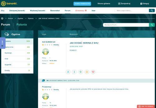 
                            10. JAK DODAĆ SKRINA Z SHU - Forum Ogólne - Bananki.pl