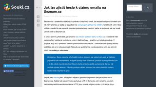 
                            5. Jak lze zjistit heslo k cizímu emailu na Seznam.cz | Souki.cz