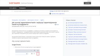 
                            10. Jak usunąć zapamiętane hasło i wyłączyć ... - Rozwiązania - Versum