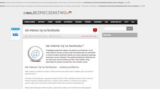 
                            10. Jak włamać się na facebooka - CyberBezpieczenstwo.pl - Bezpieczny ...