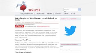 
                            10. Jak zabezpieczyć WordPress – poradnik krok po kroku - Sekurak