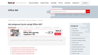 
                            4. Jak zalogować się do usługi Office 365? » Pomoc | home.pl