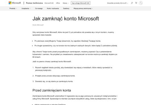 
                            7. Jak zamknąć konto Microsoft