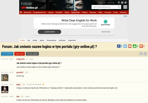 
                            13. Jak zmienic nazwe loginu w tym portalu (gry-online.pl) ? 08.12 ...