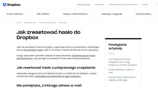 
                            6. Jak zresetować hasło do Dropbox – Pomoc Dropbox