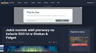 
                            9. Jakiś maniak wbił pierwszy na świecie 500 lvl w Shakes & Fidget ...