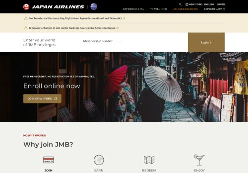 
                            8. JAL Mileage Bank(American Region) - JAPAN AIRLINES (JAL)