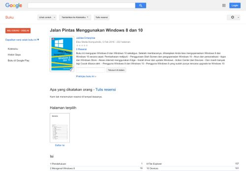 
                            13. Jalan Pintas Menggunakan Windows 8 dan 10 - Hasil Google Books