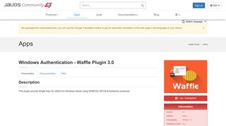 
                            8. Jalios Community - Windows Authentication - Waffle Plugin 3.0