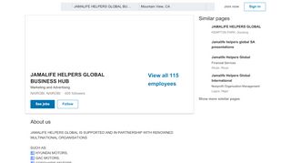 
                            10. JAMALIFE HELPERS GLOBAL BUSINESS HUB | LinkedIn