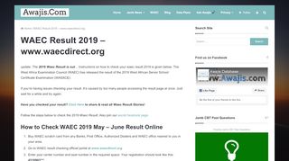 
                            8. Jamb 2018 Result is OUT! How to Check JAMB Result 2018 Online