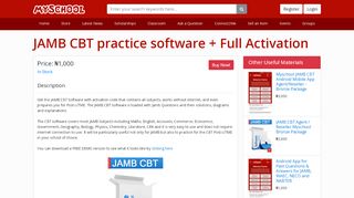 
                            4. JAMB CBT practice software + Full Activation - Myschool