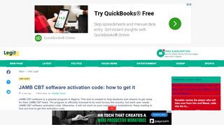 
                            11. JAMB CBT software activation code: how to get it ▷ Legit.ng