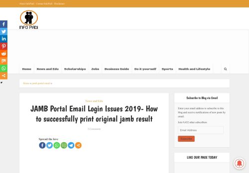 
                            3. JAMB Portal Email Login Issues 2018- How to successfully print ...