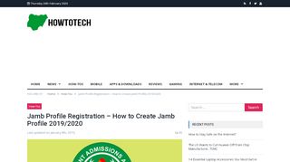 
                            12. Jamb Profile Registration – How to Create Jamb Profile 2019/2020