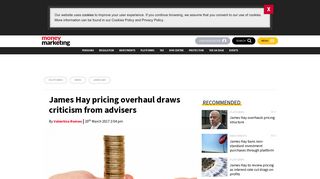 James Hay pricing overhaul draws criticism from advisers - Money ...