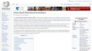 
                            7. James Randi Educational Foundation - Wikipedia