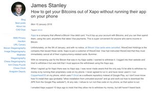 
                            10. James Stanley - How to get your Bitcoins out of Xapo without running ...