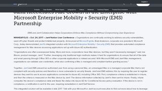 
                            12. Jamf Accelerates Mac Growth in the Enterprise with Microsoft ...