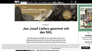
                            13. Jan Josef Liefers ist neuer Markenbotschafter der SKL-Lotterie | W&V