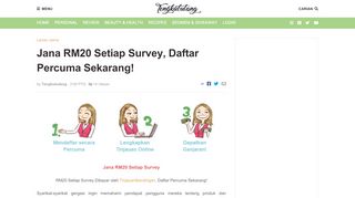 
                            13. Jana RM20 Setiap Survey, Daftar Percuma Sekarang! - Sharing My ...