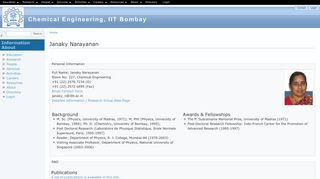 
                            8. Janaky Narayanan | Chemical Engineering, IIT Bombay