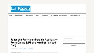 
                            3. Janasena Party Membership Application Form Online & Phone ...