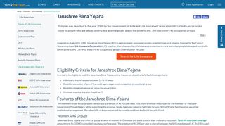 
                            3. Janashree Bima Yojana Policy – Features & Benefits - BankBazaar