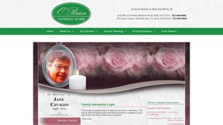 
                            13. Jane Cavallo Login - Brick, New Jersey | Brick - O'Brien Funeral Home