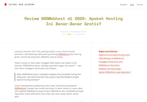 
                            9. Jangan Gunakan 000Webhost di 2019 Sebelum Membaca Review Kami