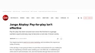 
                            12. Jango Airplay: Pay-for-play isn't effective - CNET