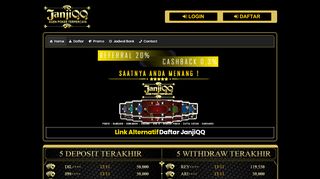 
                            3. JanjiQQ - Situs Judi Poker QQ Domino 99 Online Gampang Menang