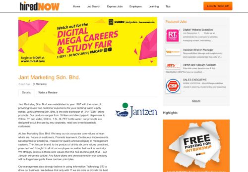
                            5. Jant Marketing Sdn. Bhd. - hiredNOW | Job Vacancy ...