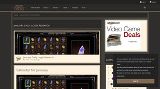 
                            5. January Daily Login Rewards - Legends Decks - The Elder Scrolls ...
