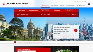 
                            10. JAPAN AIRLINES (JAL) - India Region - Airfare to Japan (Tokyo)