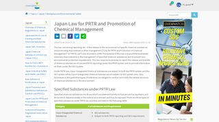 
                            10. Japan Law for PRTR and Promotion of Chemical Management