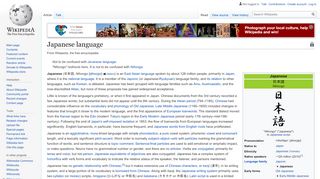 
                            10. Japanese language - Wikipedia