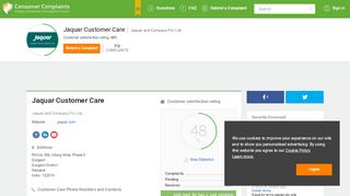 
                            10. Jaquar Customer Care, Complaints and Reviews