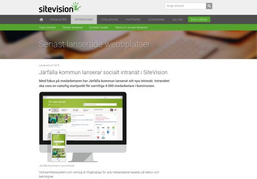 
                            5. Järfälla kommun lanserar socialt intranät i SiteVision - SiteVision ...