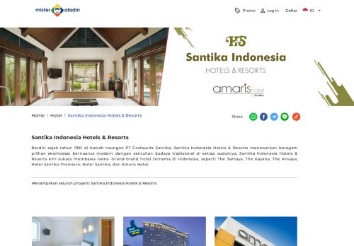 
                            3. Jaringan Santika Indonesia Hotels & Resorts Group Terpopuler ...