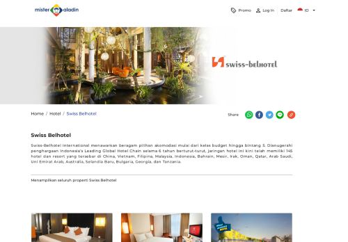 
                            6. Jaringan Swiss Belhotel Group Terpopuler - Mister Aladin