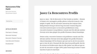 
                            9. Jasez Ca Rencontres Profils | Rencontre Fille Haiti