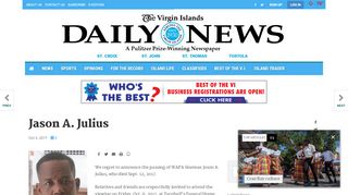 
                            10. Jason A. Julius | Obituaries | virginislandsdailynews.com