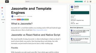 
                            7. Jasonette and Template Engines - DEV Community            - Dev.to