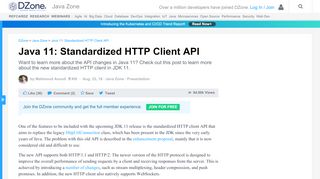 
                            9. Java 11: Standardized HTTP Client API - DZone Java