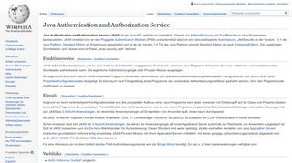 
                            4. Java Authentication and Authorization Service – Wikipedia