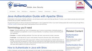
                            2. Java Authentication Guide - Apache Shiro | Simple. Java. Security.